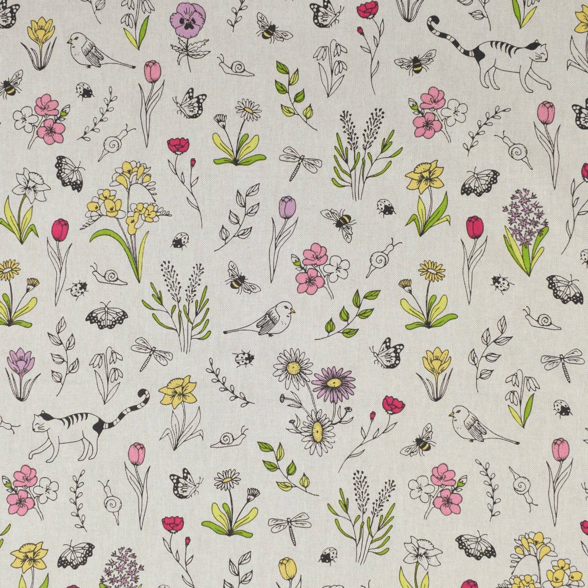 Dekostoff Halbpanama Spring Time Dekostoff Halbpanama Spring Time von Stoffe Hemmers