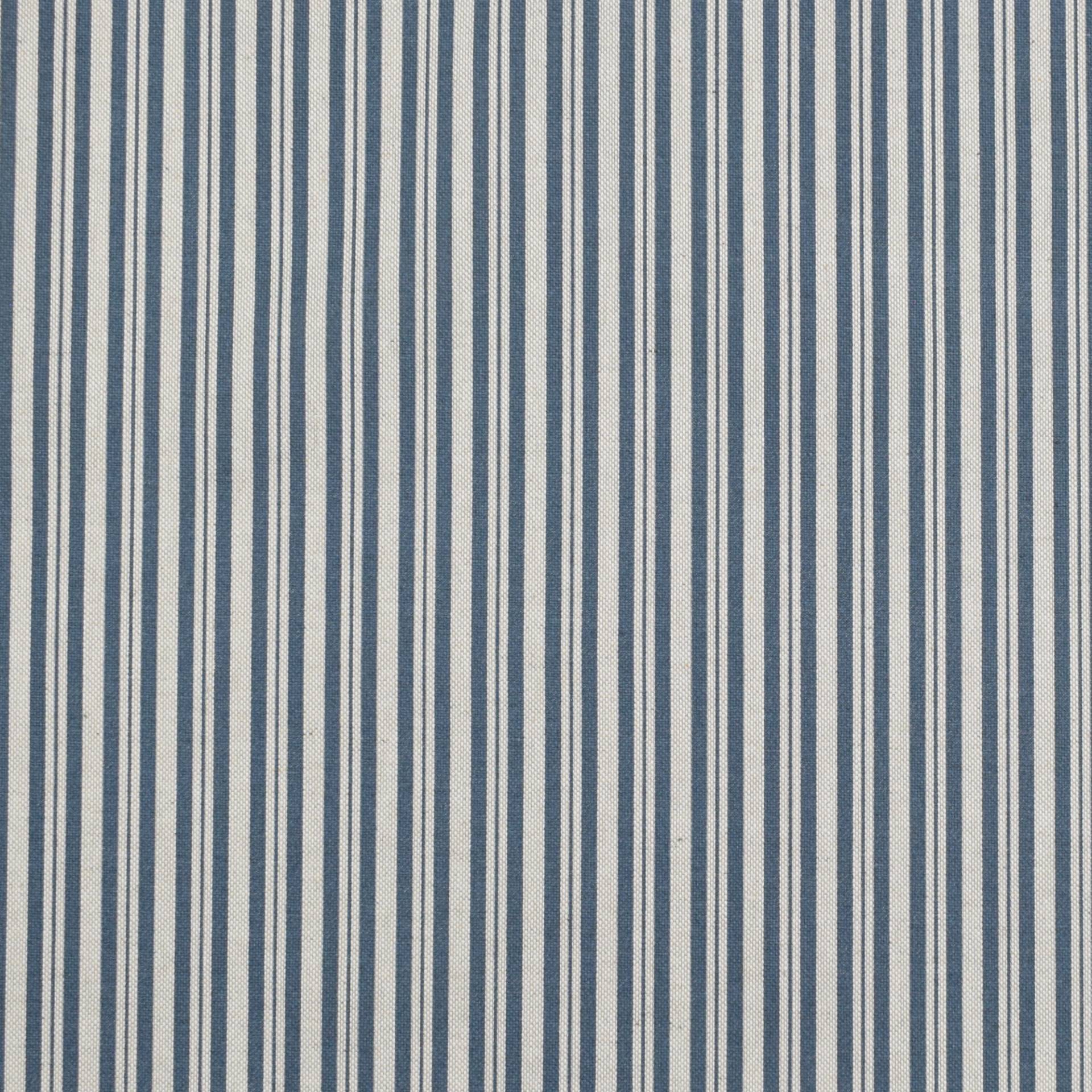 Dekostoff Halbpanama Stripe Scene, natur- blau von Stoffe Hemmers