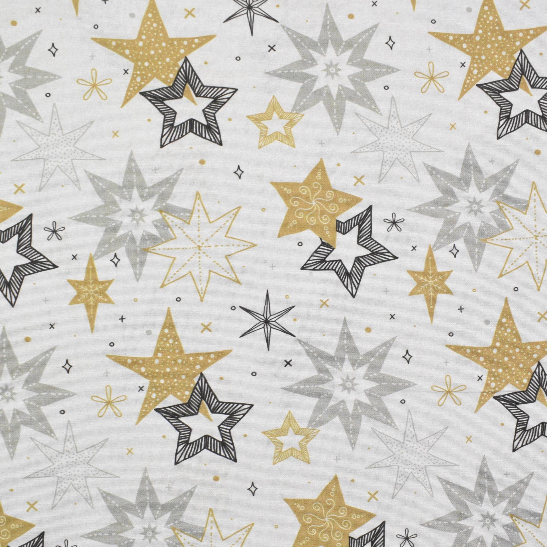 Dekostoff Ottoman Starry Sky, beige von Stoffe Hemmers