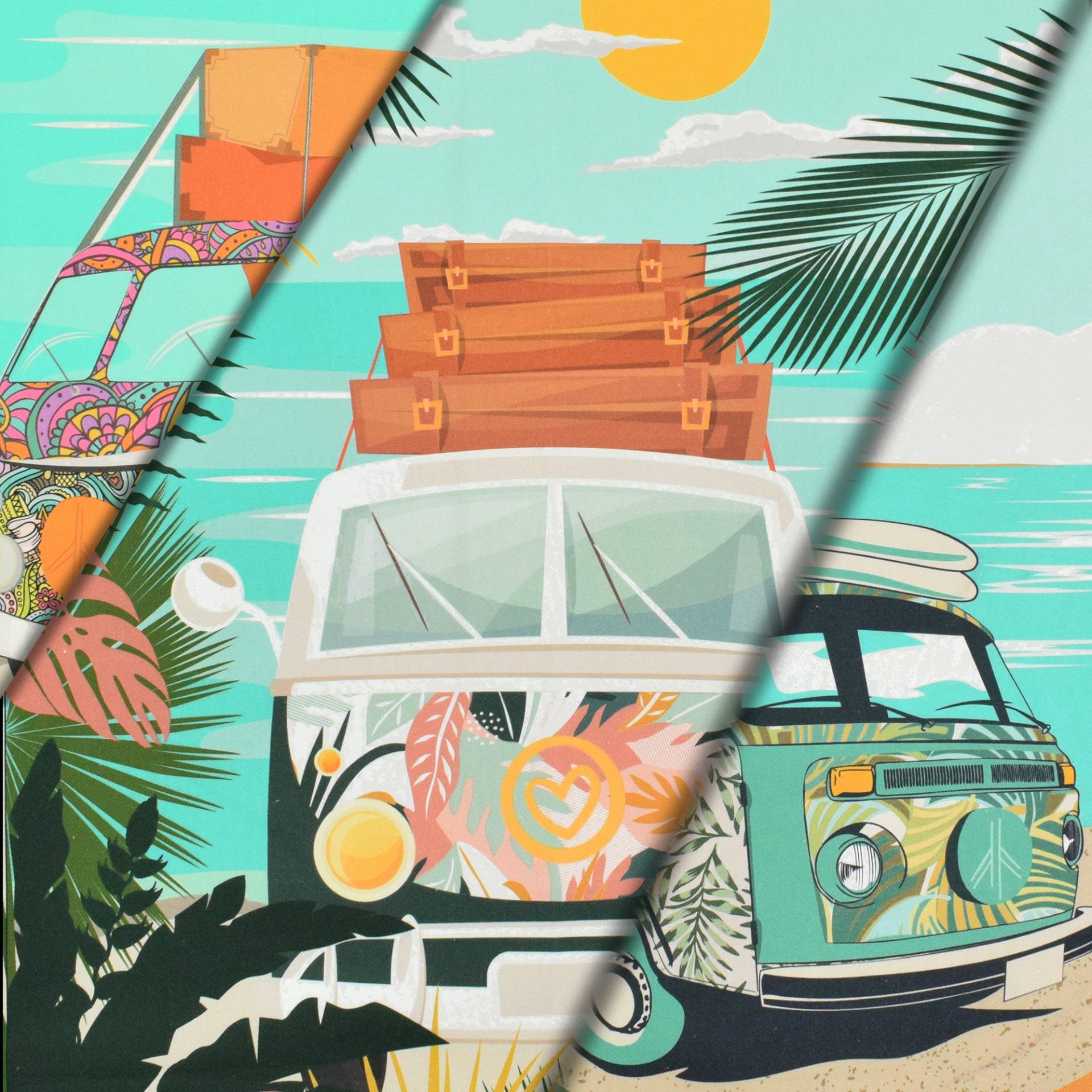 Dekostoff Serge Vanlife Panel, 160 x 70 cm Dekostoff Serge Vanlife Panel, 160 x 70 cm von Stoffe Hemmers