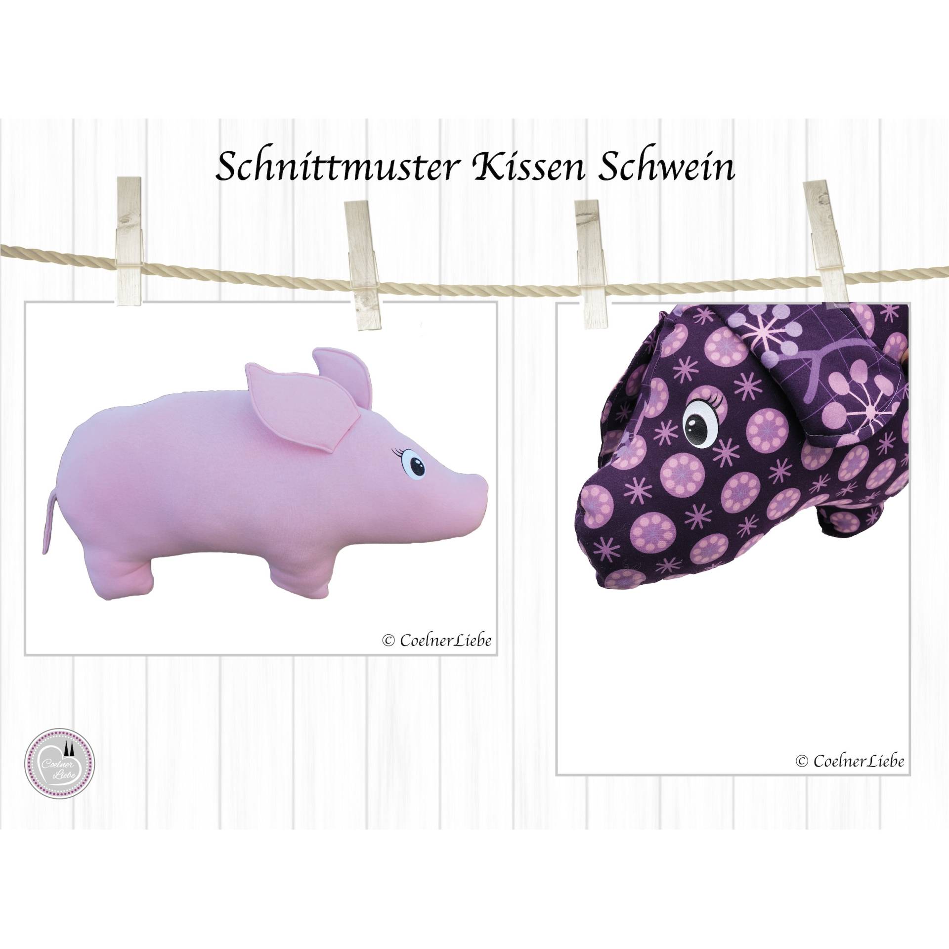 E-Book CoelnerLiebe Nackenkissen Schwein von Stoffe Hemmers