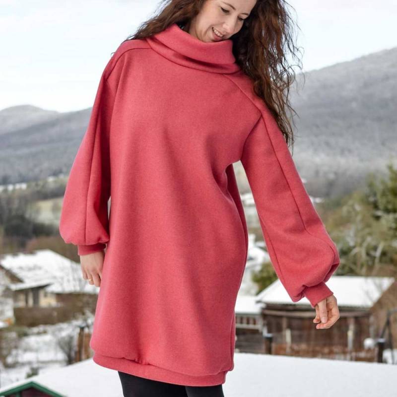 E-Book Erbsünde Damen Oversize Pulloverkleid/Sweater Marilia von Stoffe Hemmers