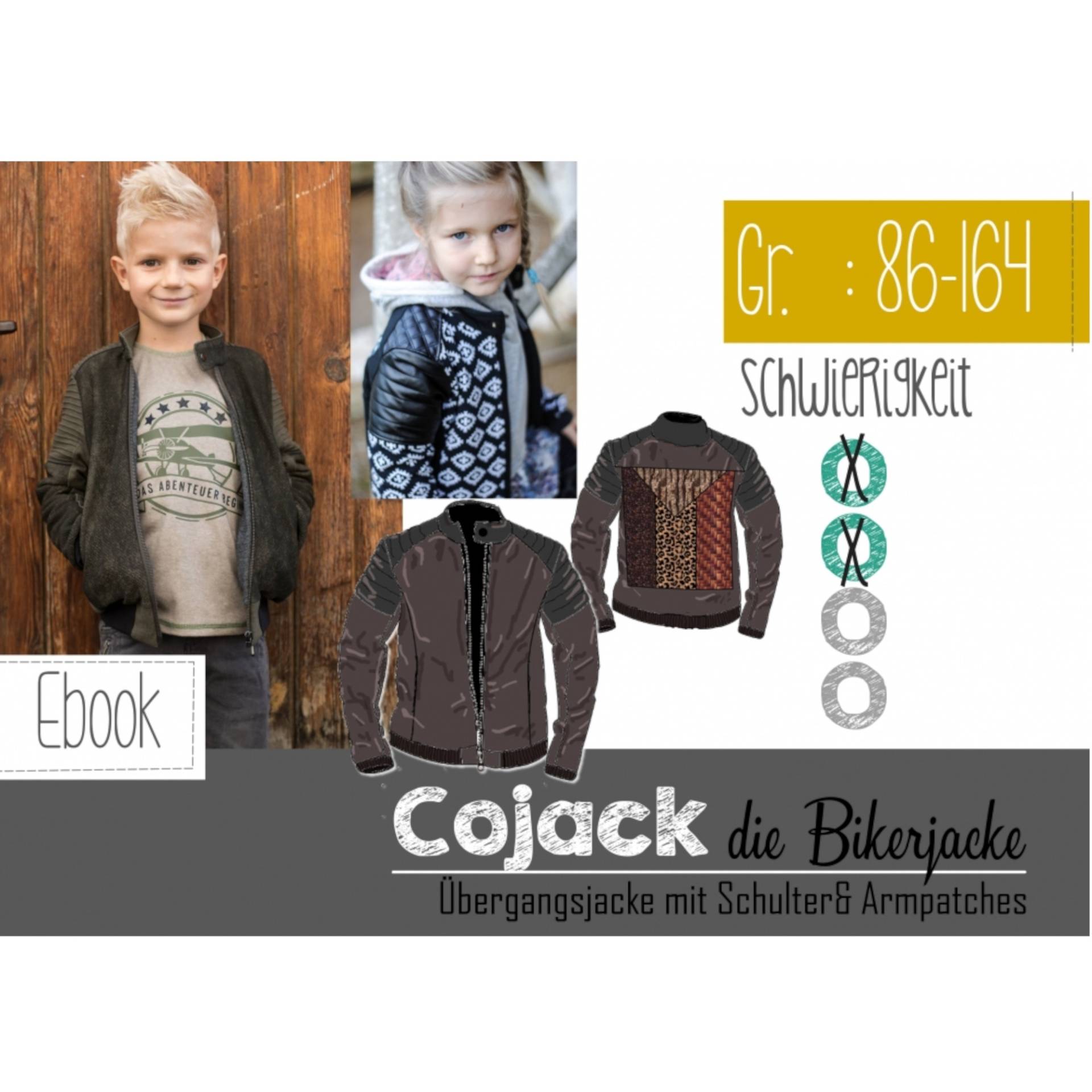 E-Book FeeFeeFashion Bikerjacke Cojack Kids von Stoffe Hemmers