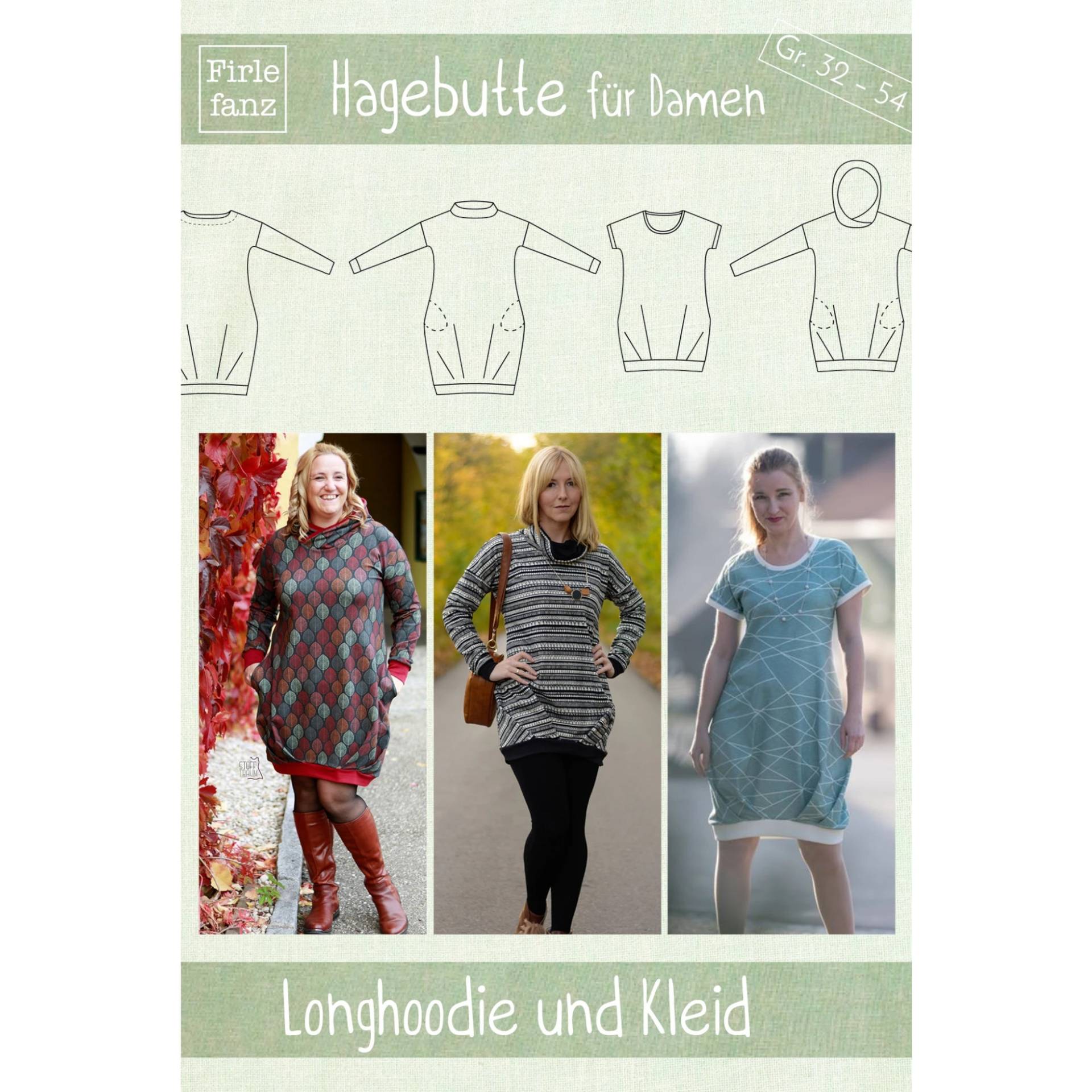 E-Book Firlefanz Longhoodie und Kleid Hagebutte Damen von Stoffe Hemmers