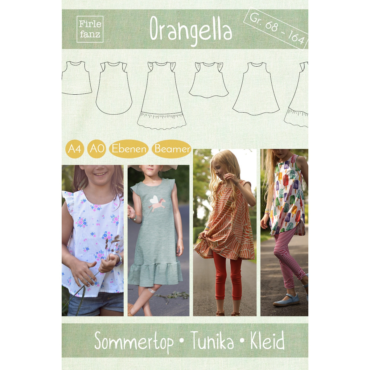 E-Book Firlefanz Sommer-Top, Tunika, Kleid Kinder Orangella von Stoffe Hemmers