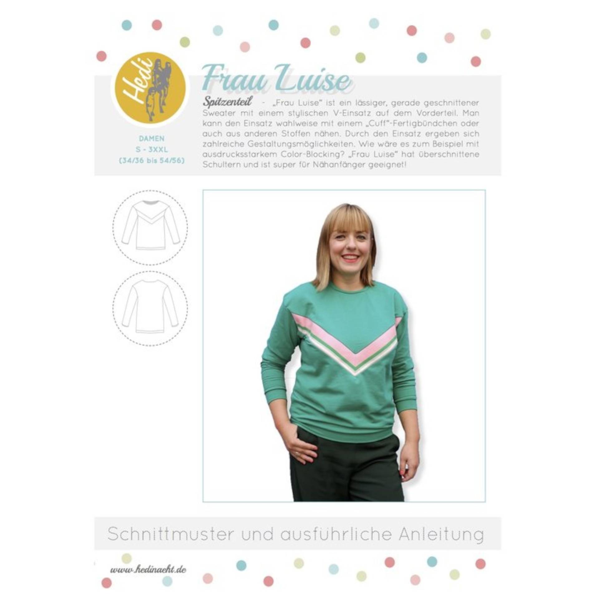 E-Book Hedi näht Sweater Frau Luise von Stoffe Hemmers
