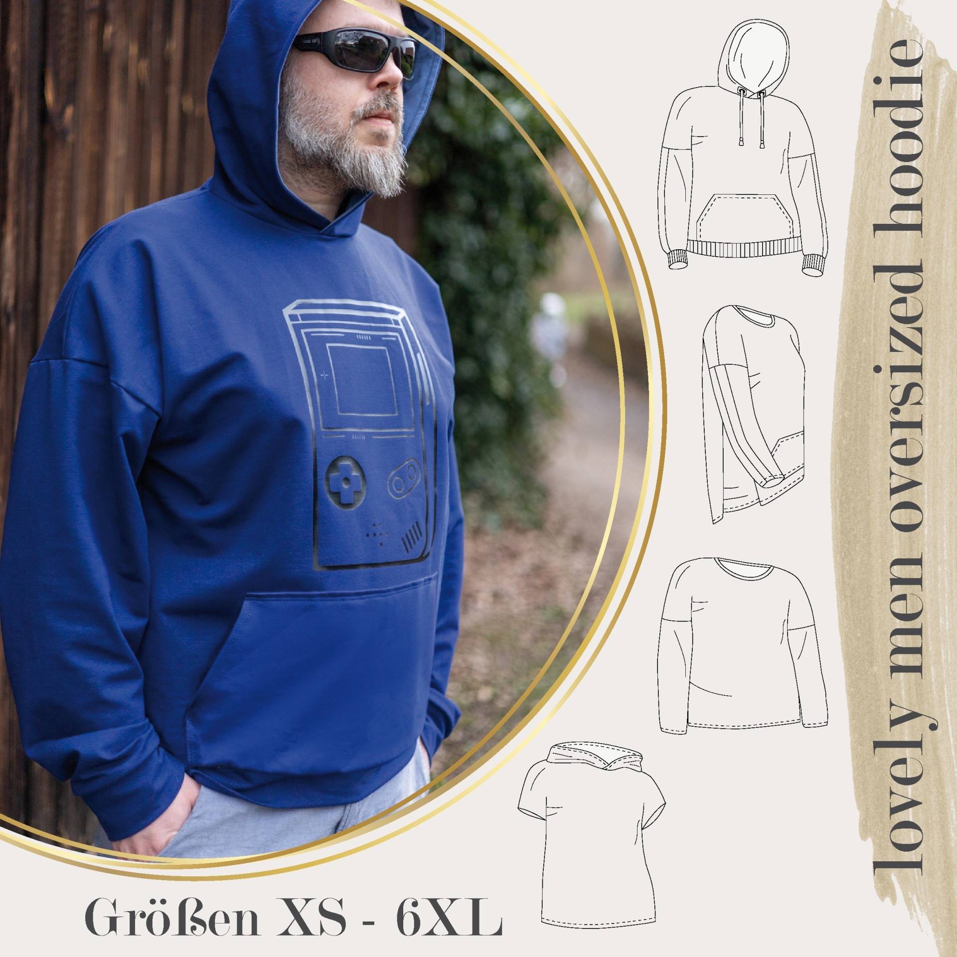 E-Book LovelySewDesign Lovely Men Oversized Hoodie von Stoffe Hemmers