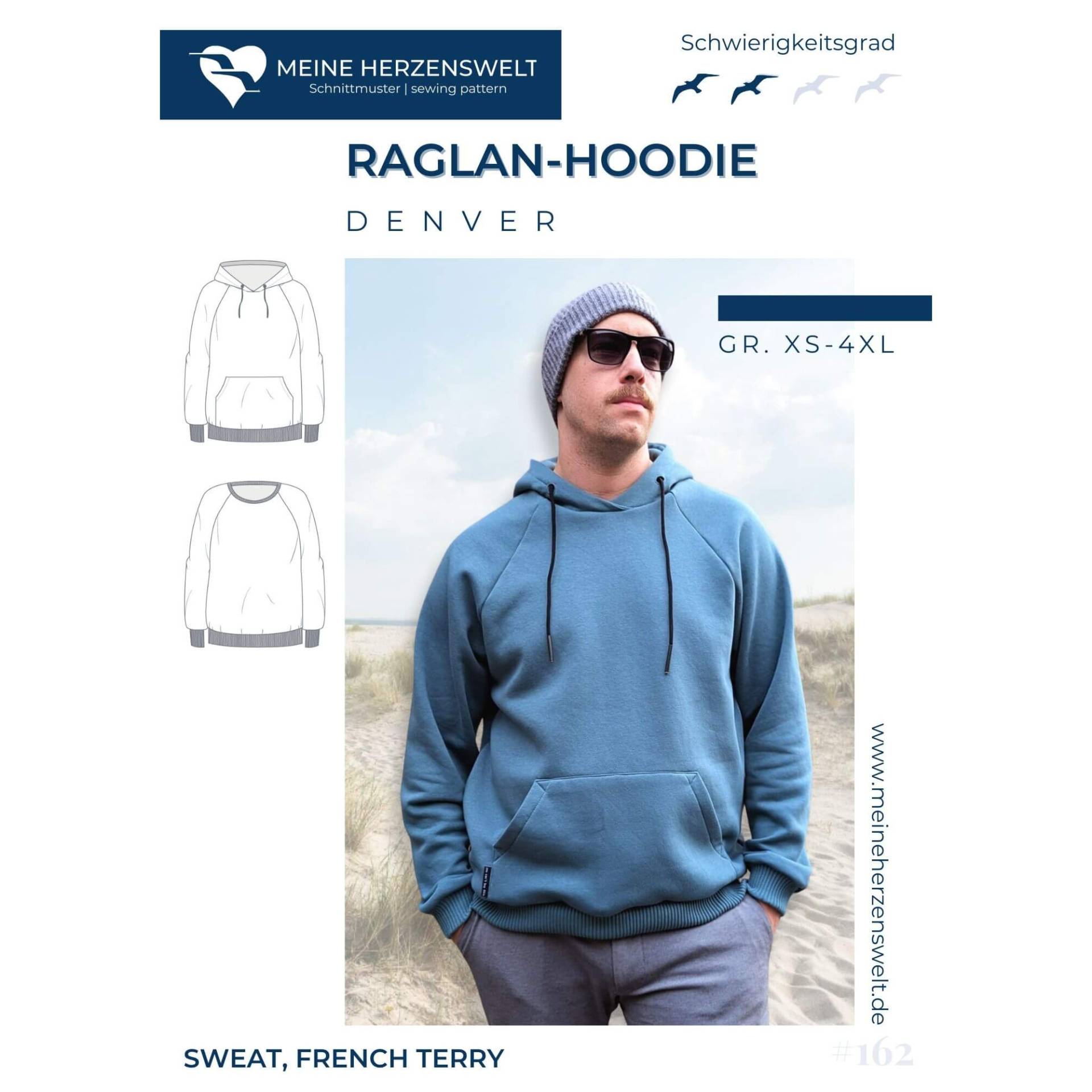 E-Book Meine Herzenswelt Sein Denver Raglanhoodie Herren von Stoffe Hemmers