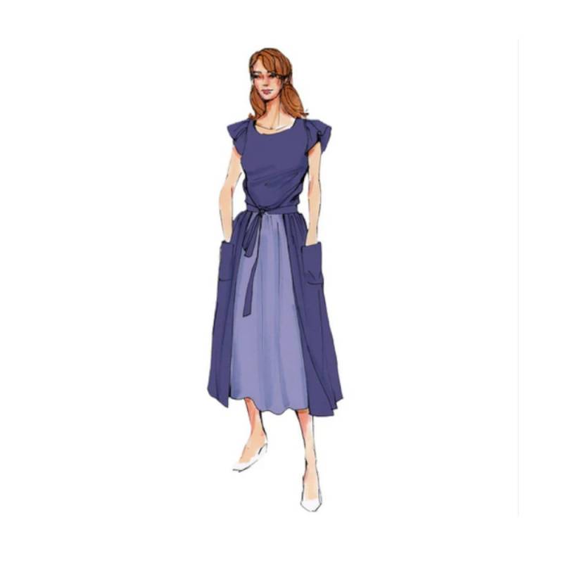 E-Book Schnittmuster Berlin Damen Wickelkleid Avignon von Stoffe Hemmers