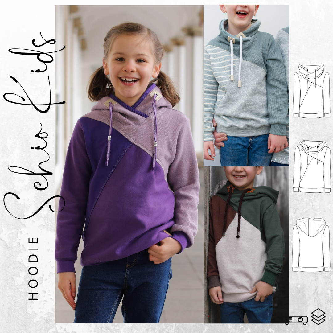 E-Book drei eM's Hoodie Schio Kids von Stoffe Hemmers