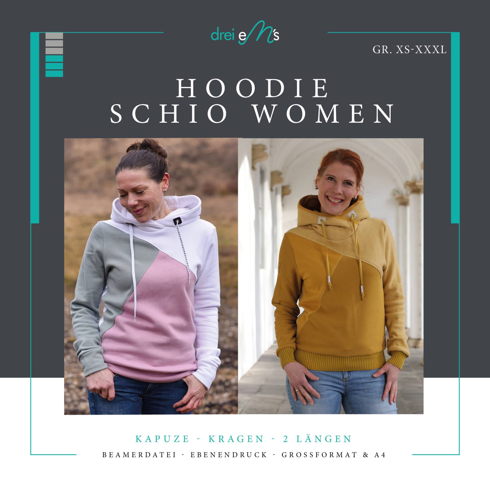 E-Book drei eM's Hoodie Schio Women von Stoffe Hemmers