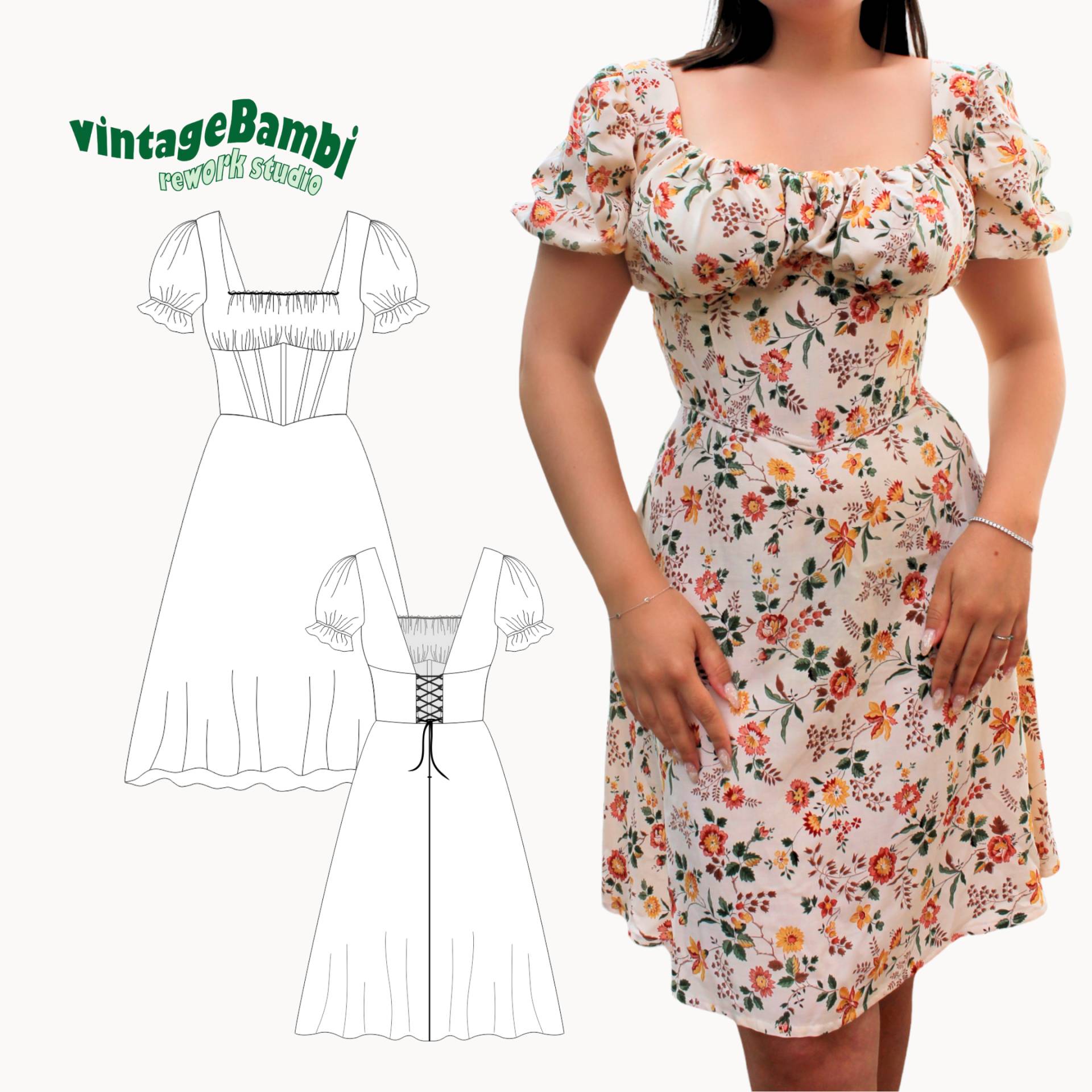 E-Book vintageBambi Korsett Kleid von Stoffe Hemmers