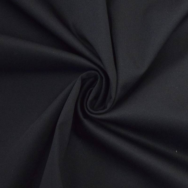 Elastic Twill uni, schwarz von Stoffe Hemmers