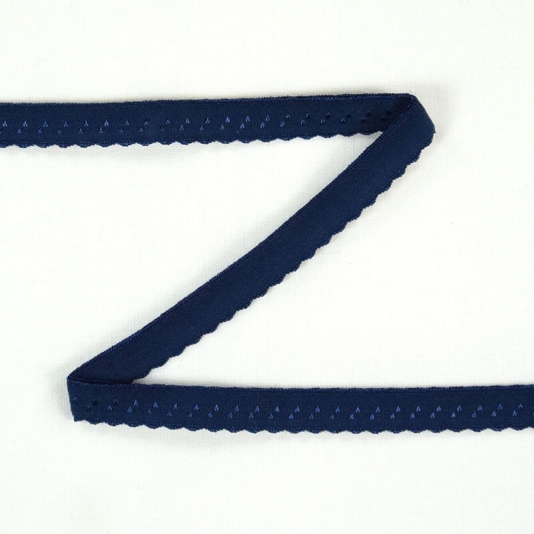 Elastisches Spitzen Einfassband mit Stickerei dunkelblau 12 mm Elastisches Spitzen Einfassband mit Stickerei dunkelblau 12 mm von Stoffe Hemmers