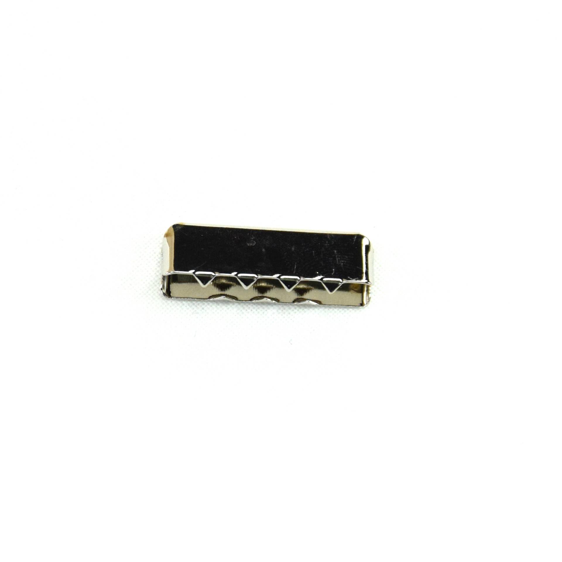 Endstücke für Gurtband 25 mm, silber von Stoffe Hemmers