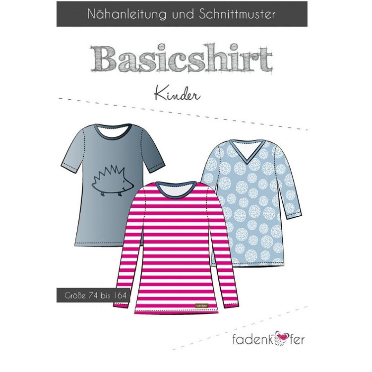 Fadenkäfer Basicshirt Kids Papierschnittmuster von Stoffe Hemmers