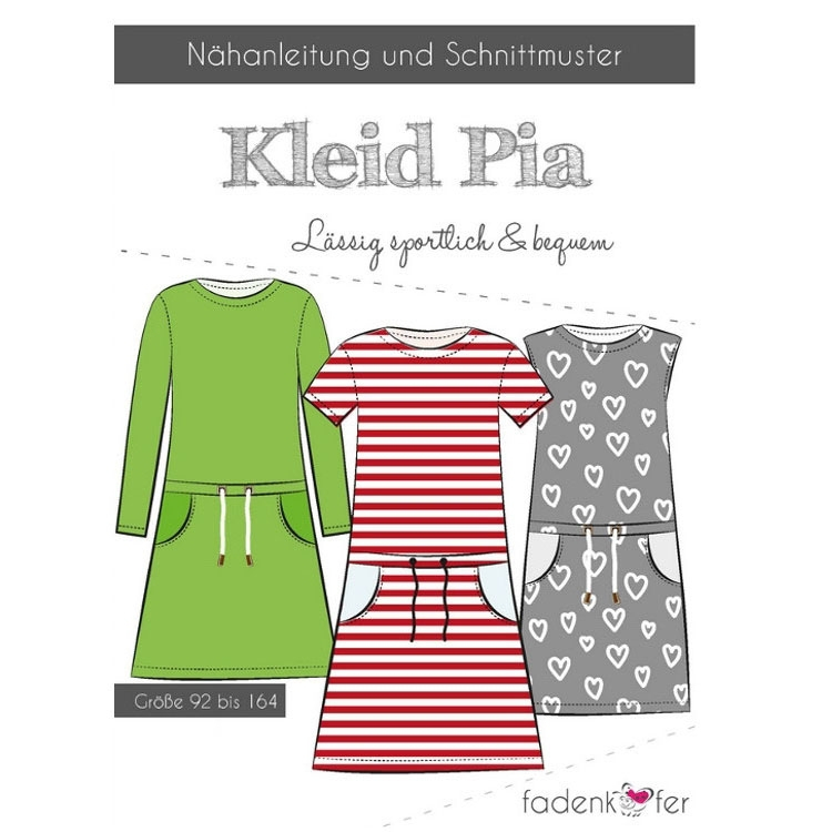 Fadenkäfer Pia Kleid Kids Papierschnittmuster von Stoffe Hemmers