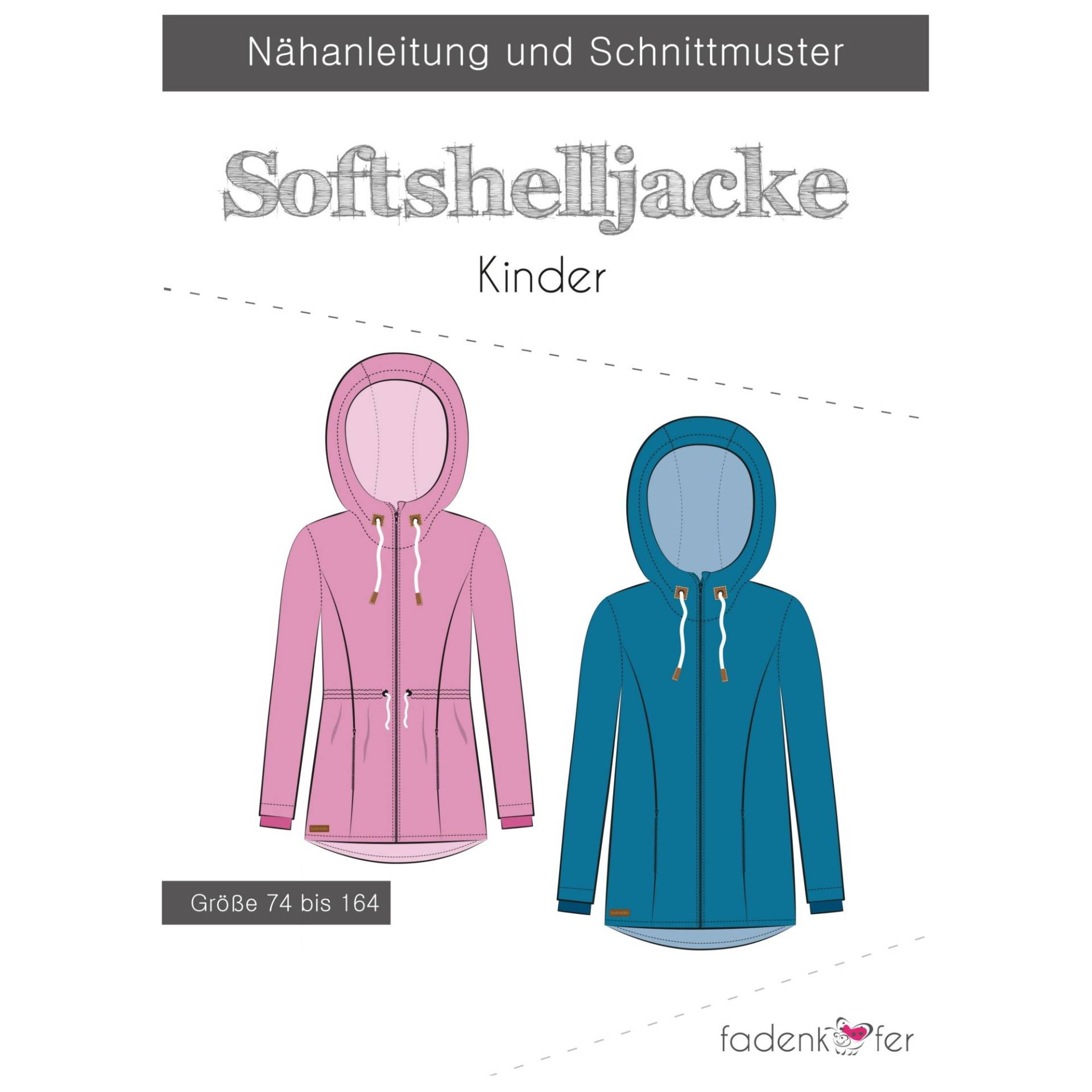 Fadenkäfer Softshelljacke Kinder Papierschnittmuster von Stoffe Hemmers