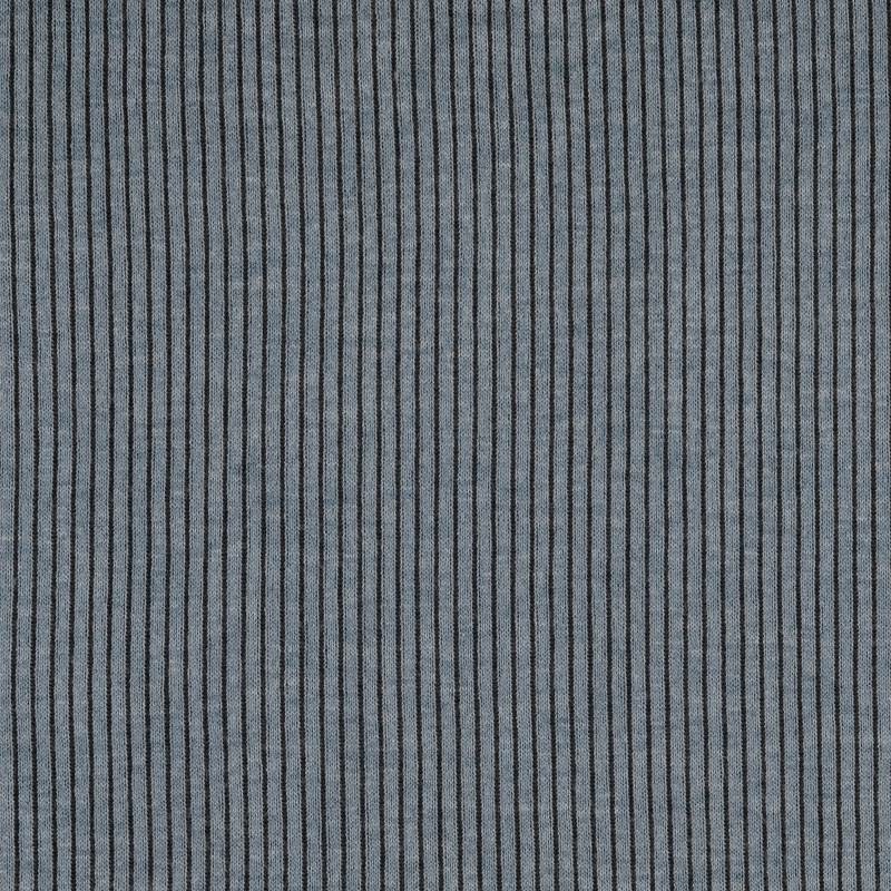 Feinstrickstoff Stripes, blau von Stoffe Hemmers