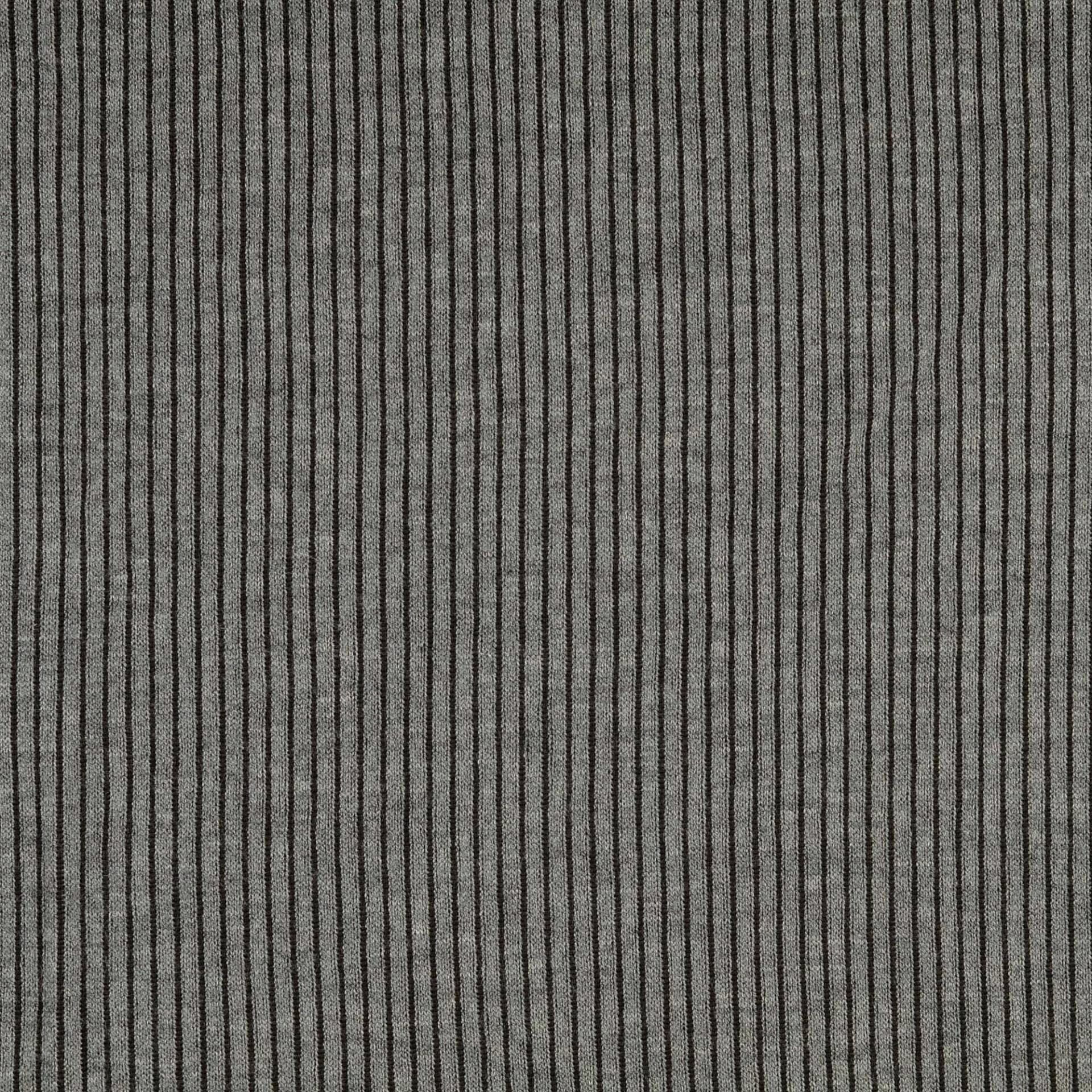 Feinstrickstoff Stripes, grau von Stoffe Hemmers