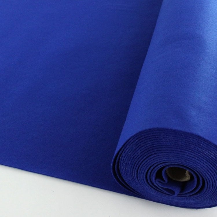 Filz, 3 mm, 90 cm breit, royalblau von Stoffe Hemmers