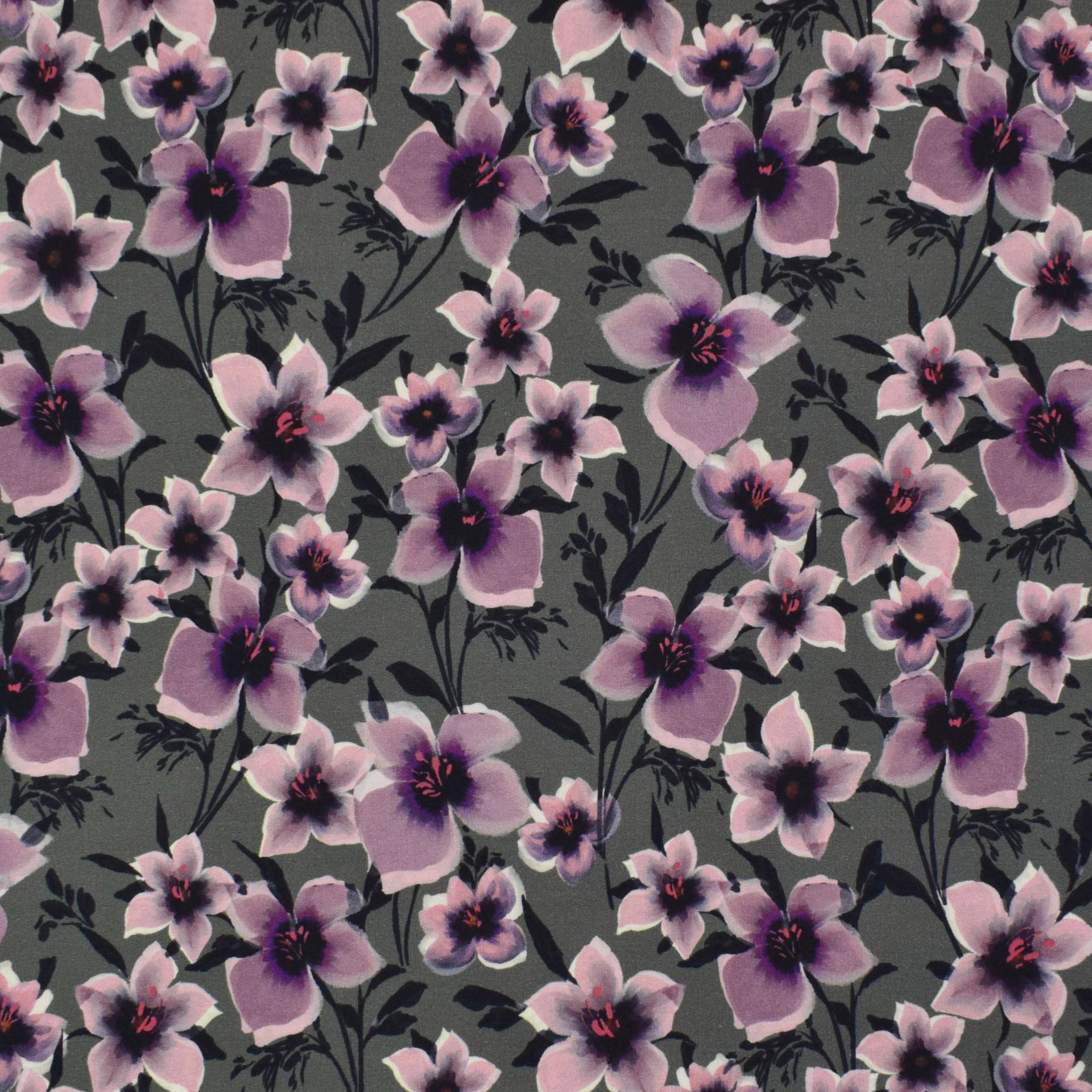 French Terry Flower Dream, khaki French Terry Flower Dream, khaki von Stoffe Hemmers