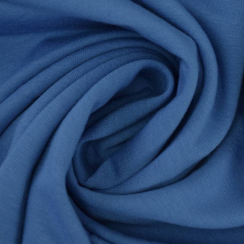 French Terry uni, taubenblau von Stoffe Hemmers