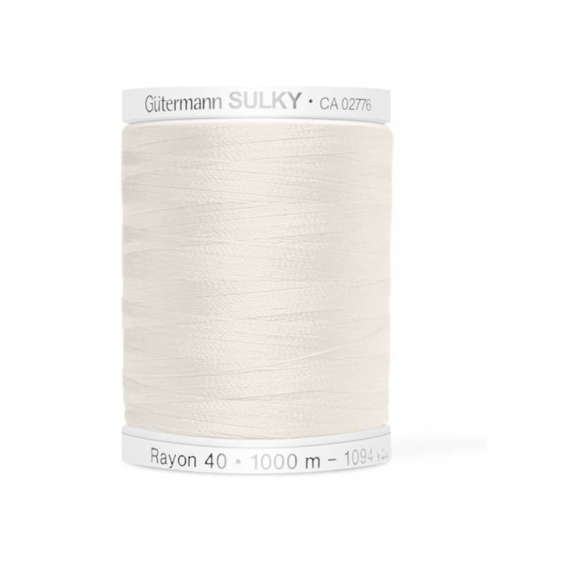 Gütermann Rayon 40 Maschinenstickgarn 1000 m, weiss von Stoffe Hemmers