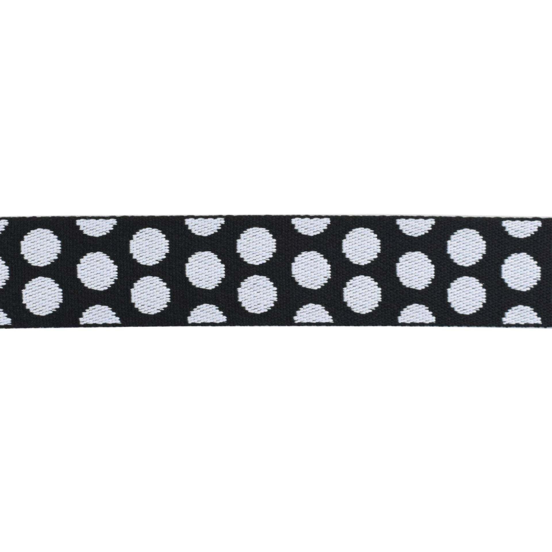 Gurtband Dots 36mm, schwarz von Stoffe Hemmers