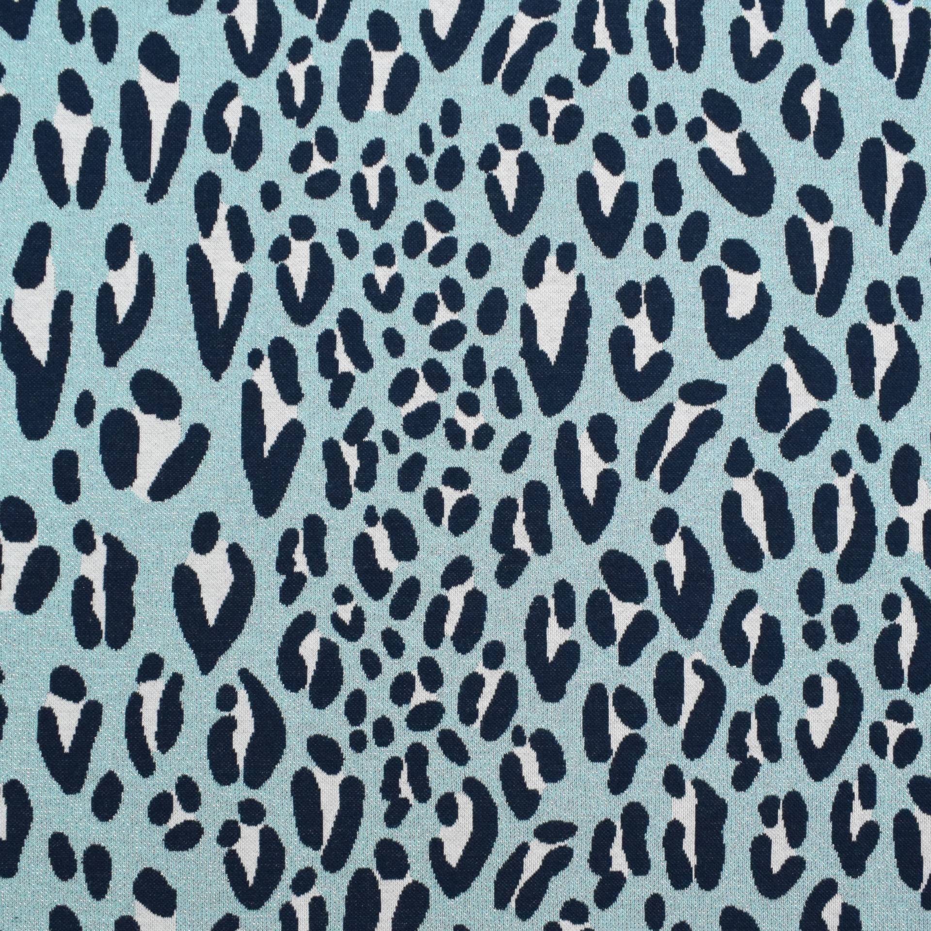 Jacquard Jersey Albstoffe Hamburger Liebe Magical Shimmer Safari, hellblau von Stoffe Hemmers