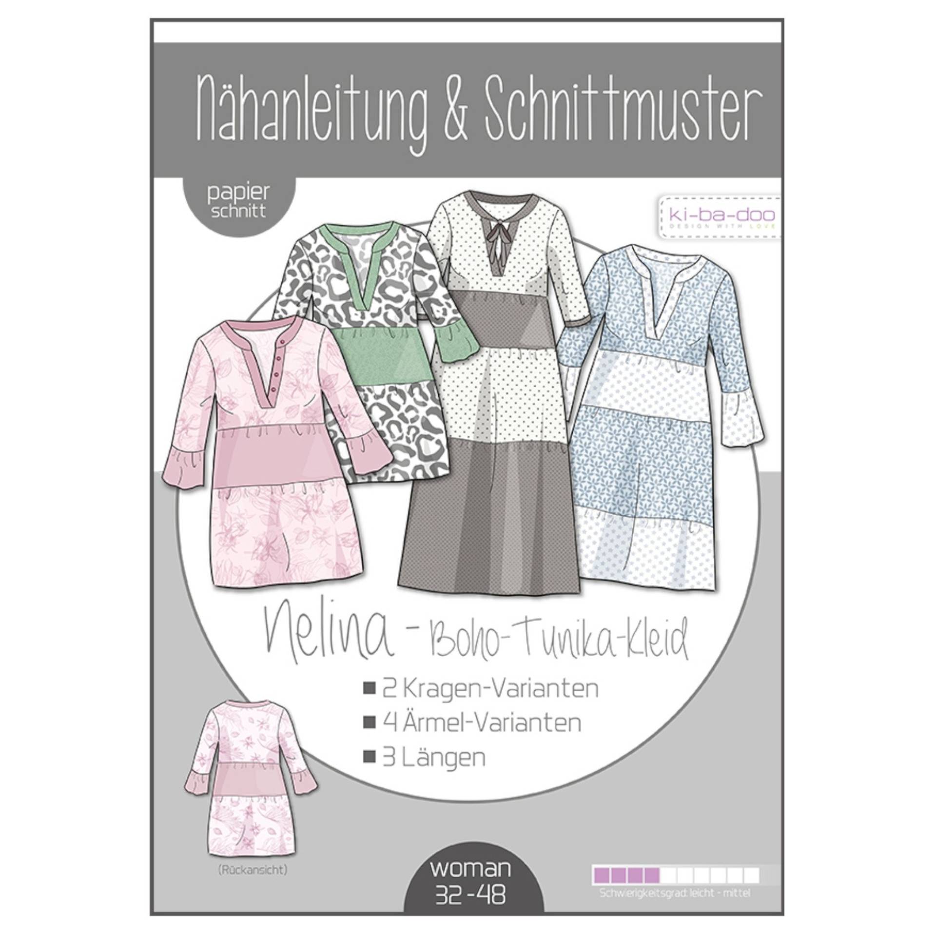 Ki-Ba-Doo Papierschnittmuster Kleid Nelina von Stoffe Hemmers