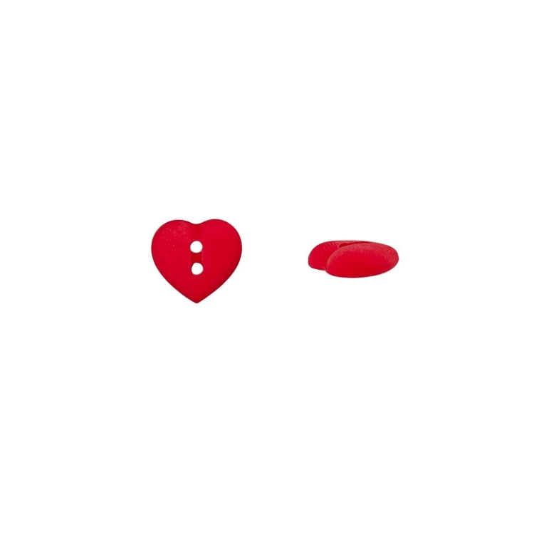 Kinderknopf Herz, rot 12 mm von Stoffe Hemmers