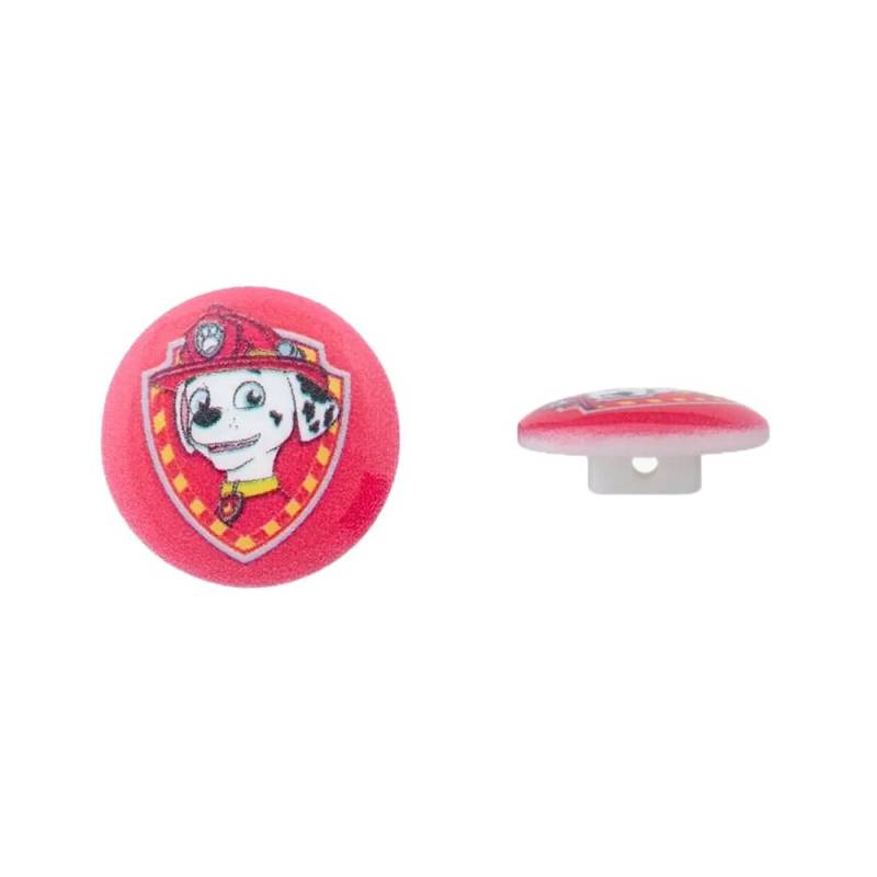 Kinderknopf Paw Patrol Marshall 15 mm, rot von Stoffe Hemmers