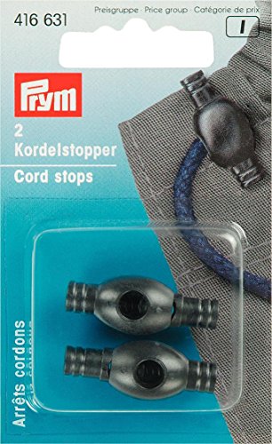 Prym 416631 klein KST schwarz Kordelstopper, Polyester, oval, 2 Stück von Prym