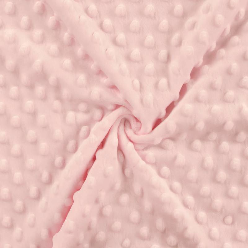 Kuschelfleece Minky Dots, rosa von Stoffe Hemmers