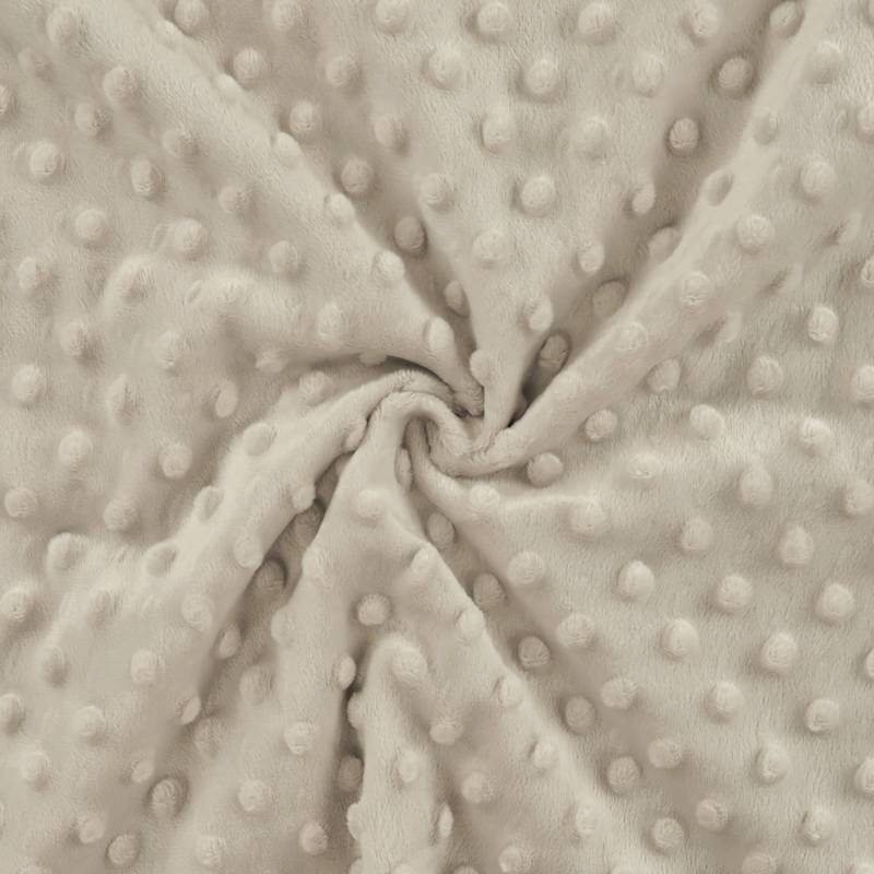 Kuschelfleece Minky Dots, silbergrau von Stoffe Hemmers