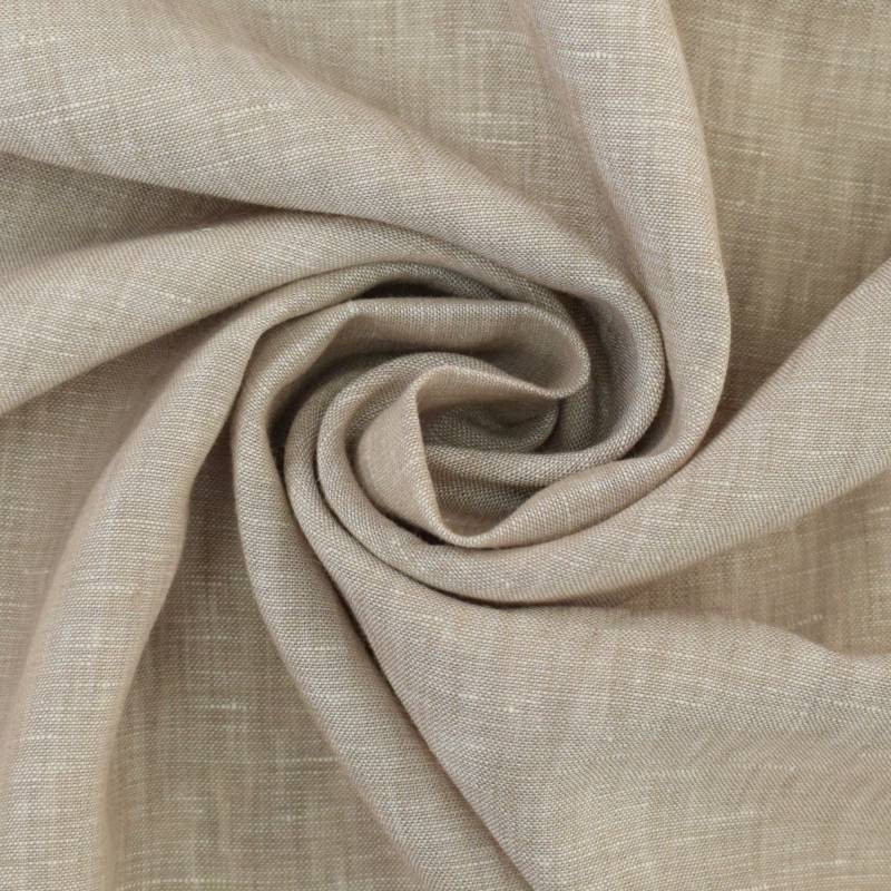 Leinen Melange, beige von Stoffe Hemmers