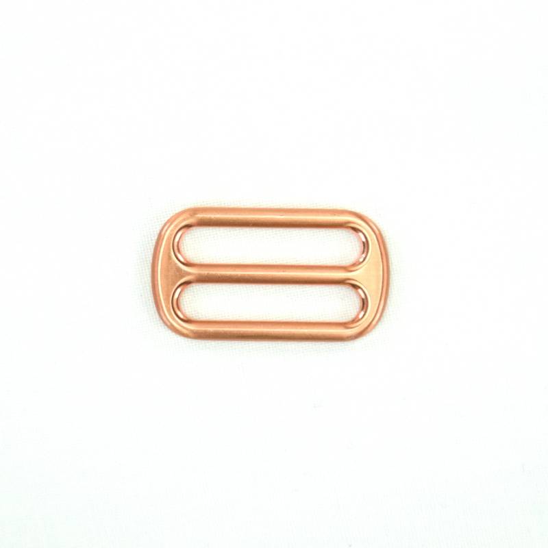 Leiterschnalle, Gurtversteller Metall 25 mm, rosegold von Stoffe Hemmers