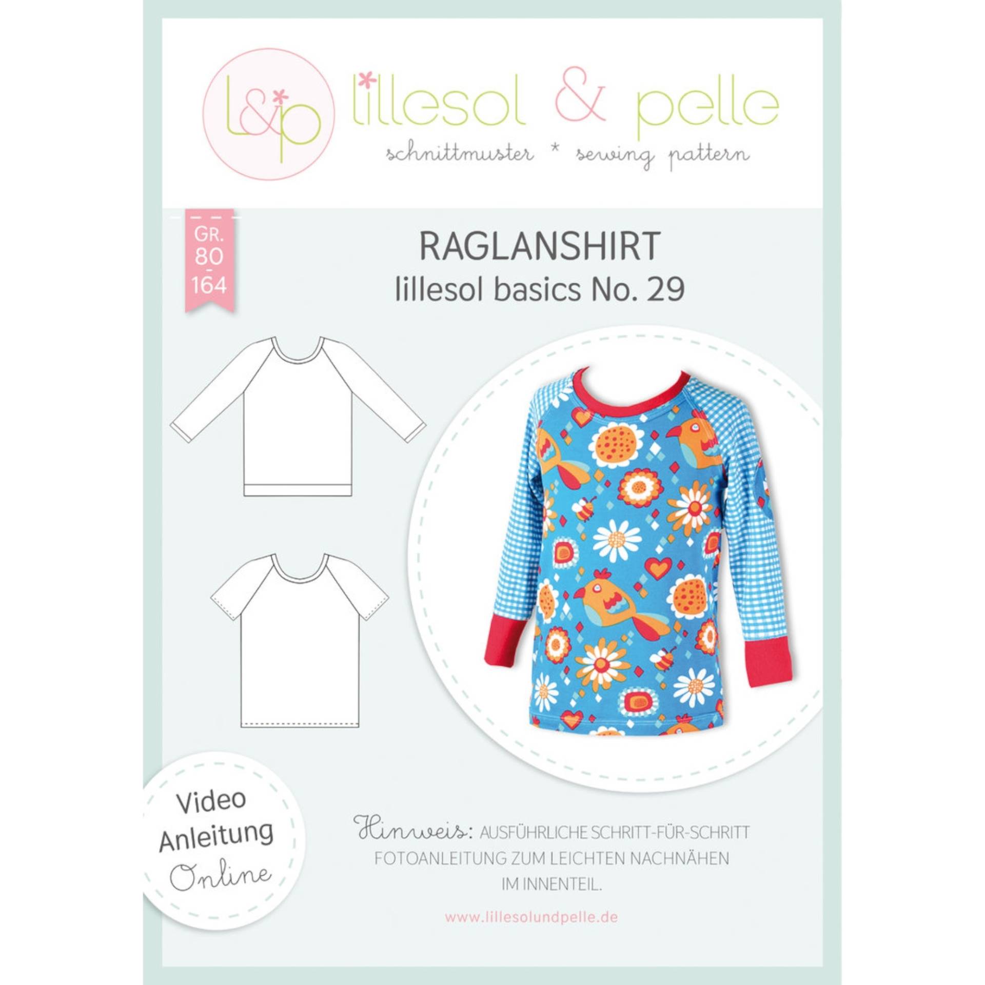 Lillesol Basics No. 29 Raglanshirt Papierschnittmuster von Stoffe Hemmers