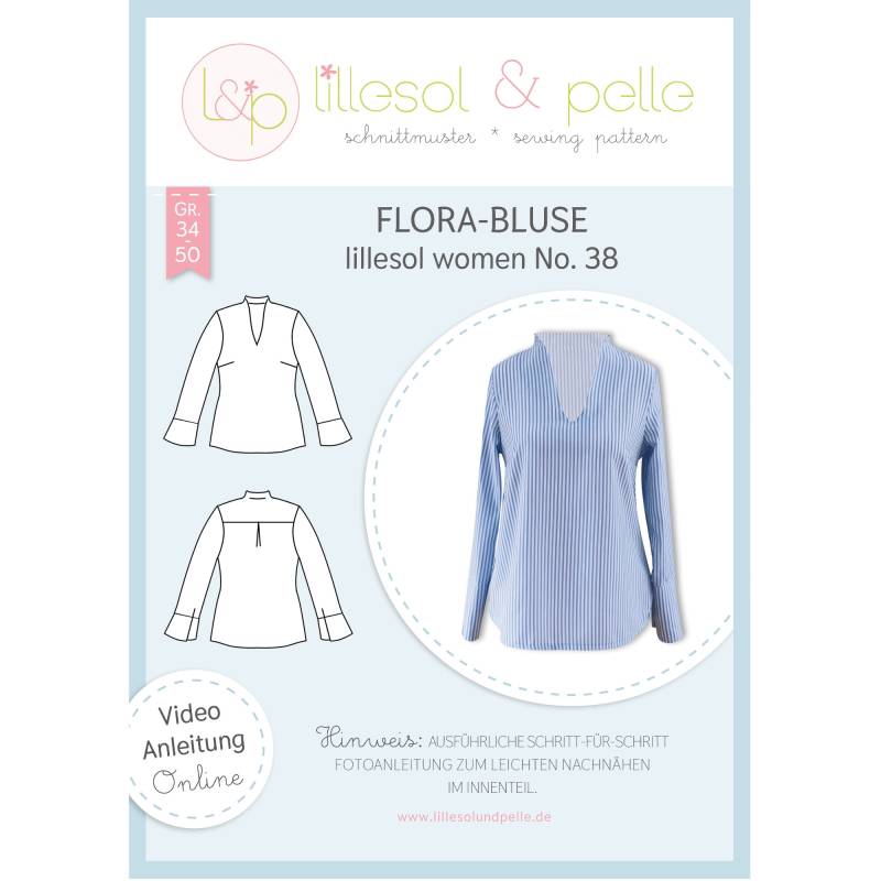 Lillesol Women No. 38 Flora-Bluse Papierschnittmuster von Stoffe Hemmers