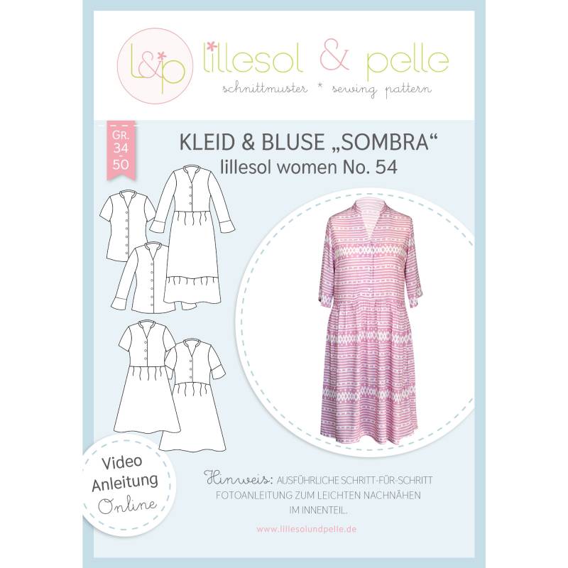 Lillesol Women No. 54 Kleid / Bluse Sombra Papierschnittmuster von Stoffe Hemmers