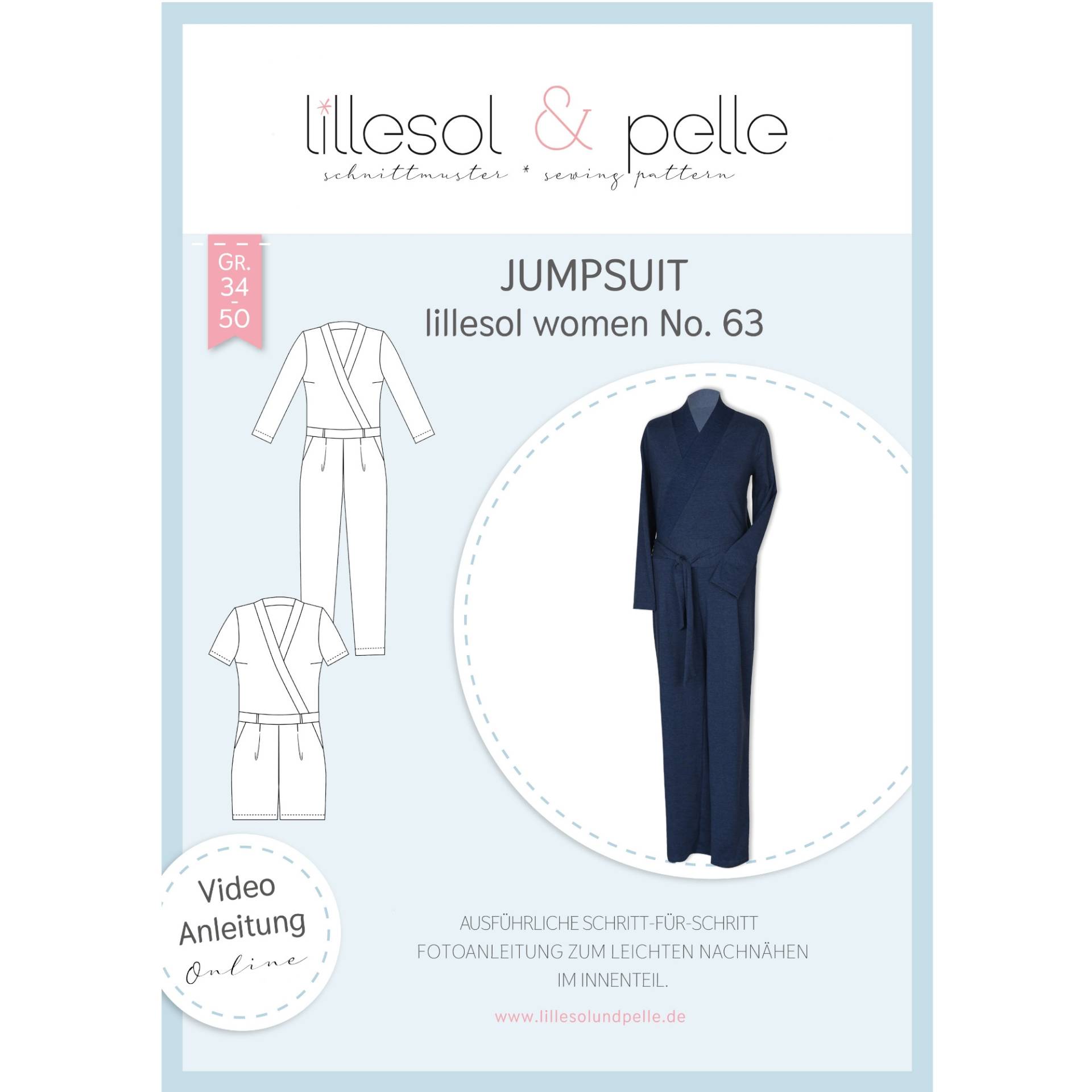 Lillesol Women No. 63 Jumpsuit Papierschnittmuster von Stoffe Hemmers