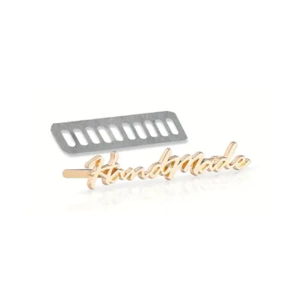 Metall-Handmade-Label, goldfarben Metall-Handmade-Label, goldfarben von Stoffe Hemmers