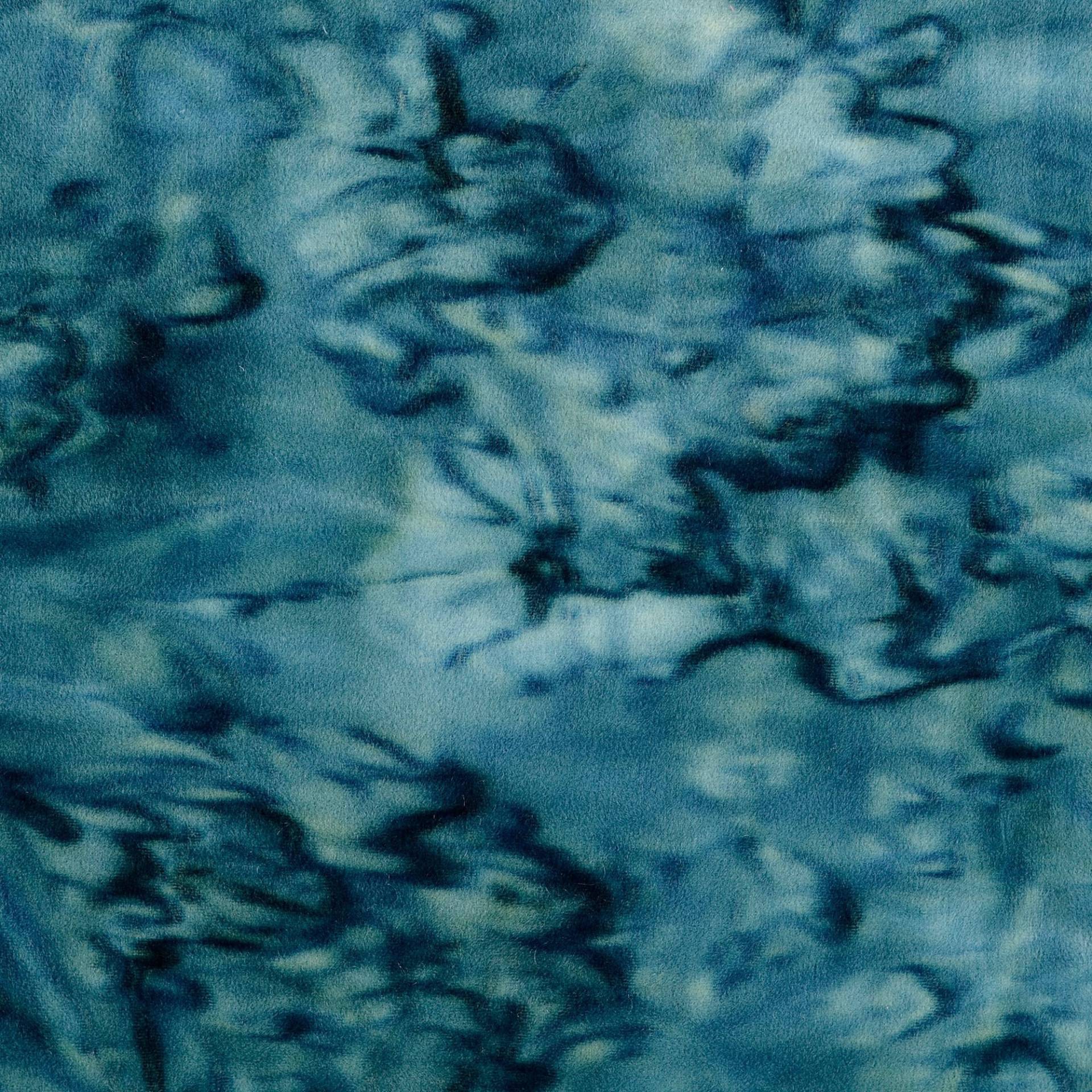 Nicki Stoff Ice Velvet Tie-Dye, petrol von Stoffe Hemmers