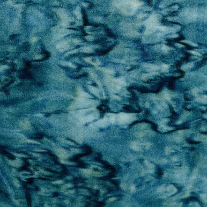 Nicki Stoff Ice Velvet Tie-Dye, petrol von Stoffe Hemmers