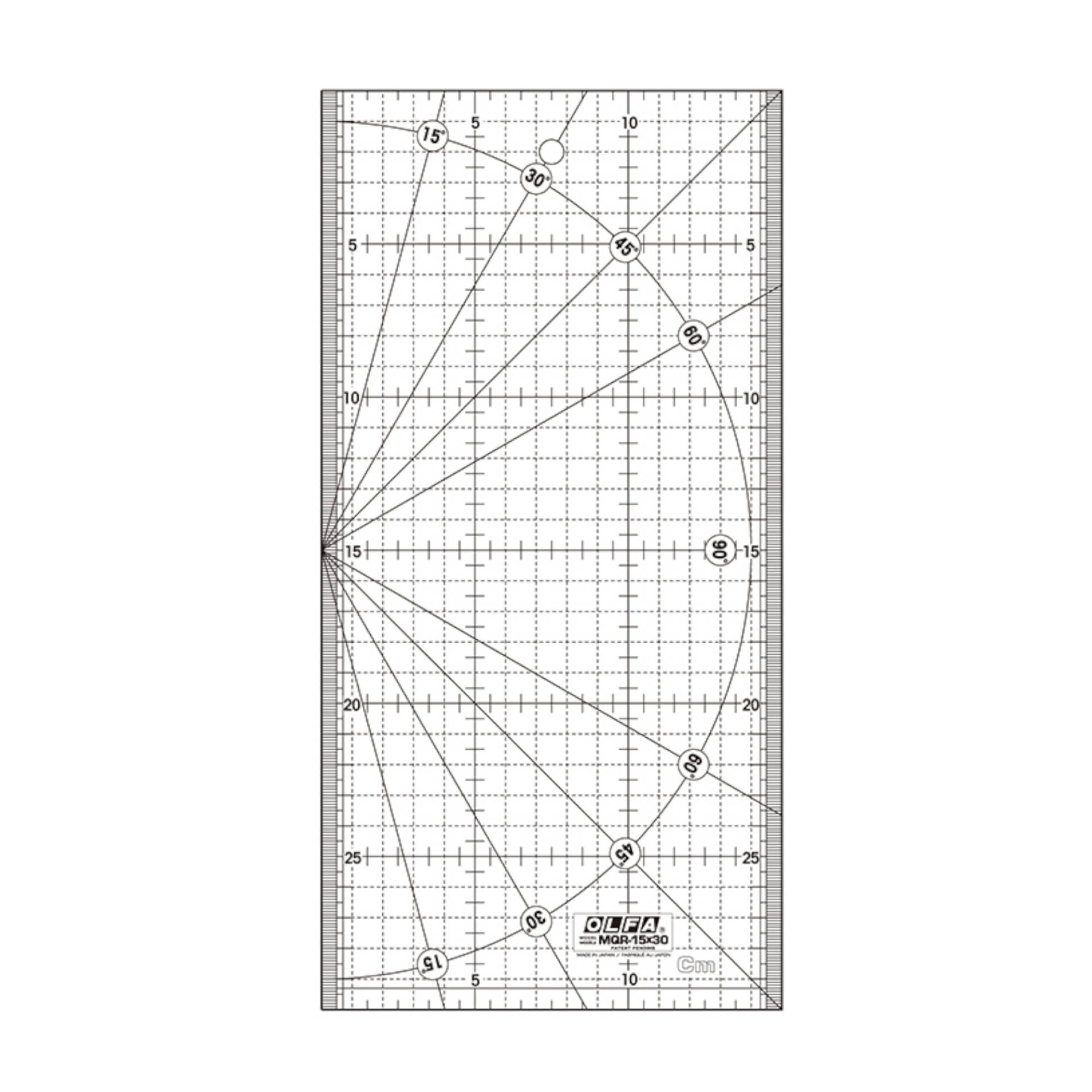 Olfa Patchwork-Lineal 15 x 30 cm von Stoffe Hemmers