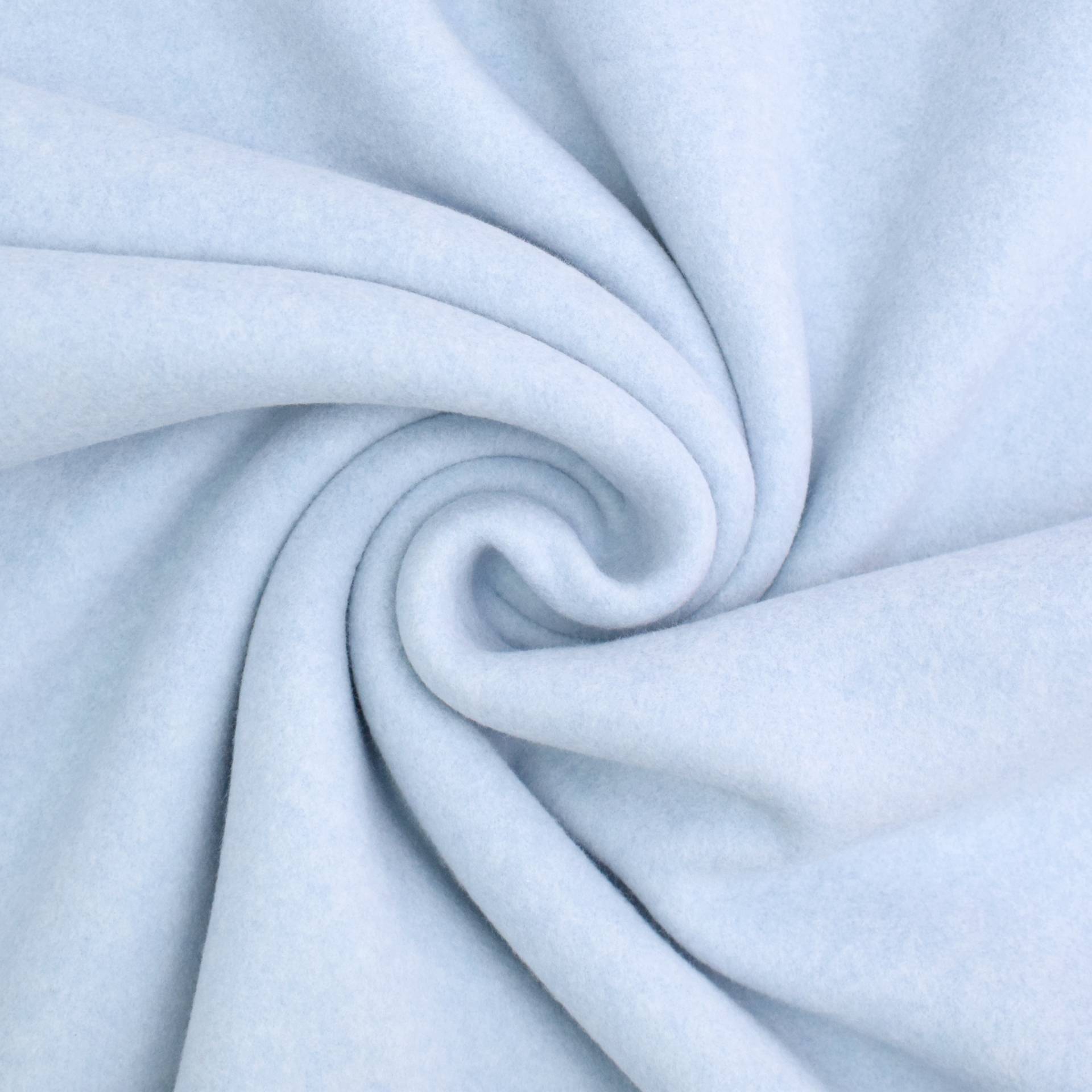 Organic Baumwollfleece, hellblau von Stoffe Hemmers