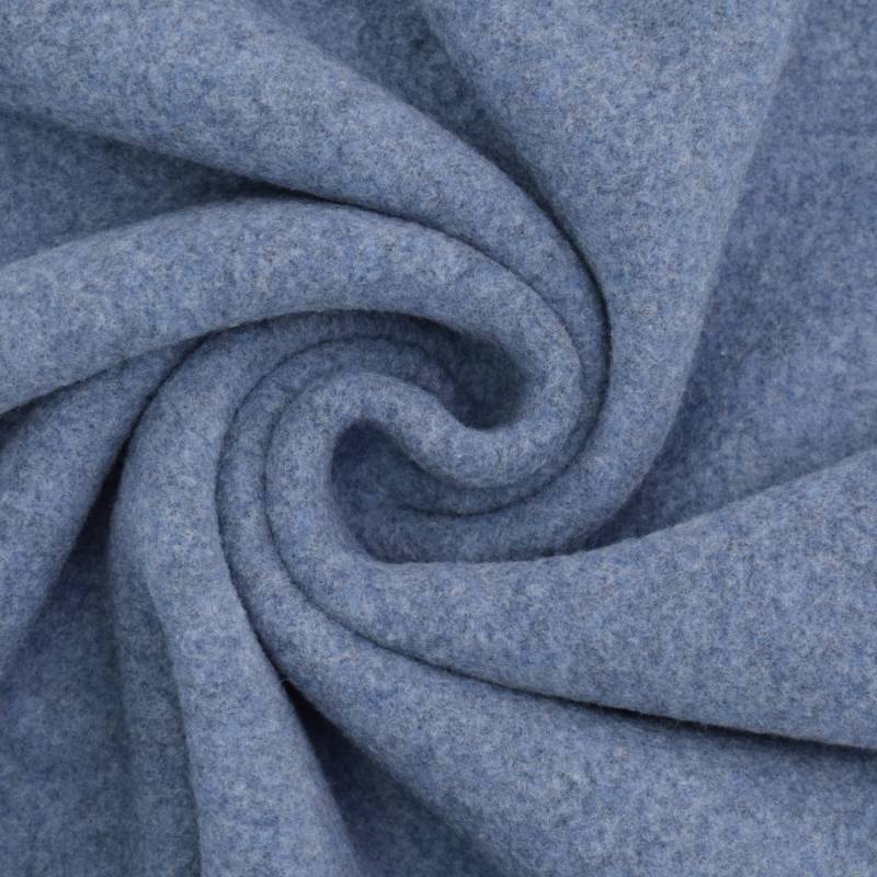 Organic Baumwollfleece, jeansblau von Stoffe Hemmers