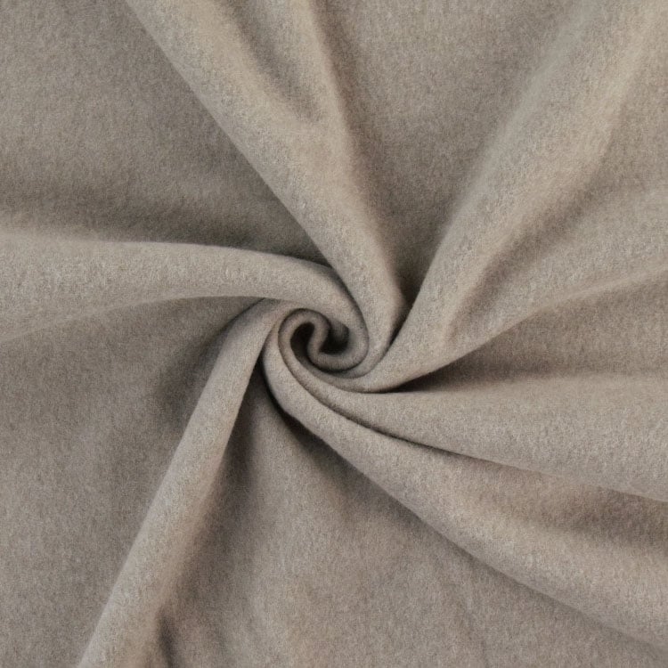 Organic Baumwollfleece, taupe von Stoffe Hemmers