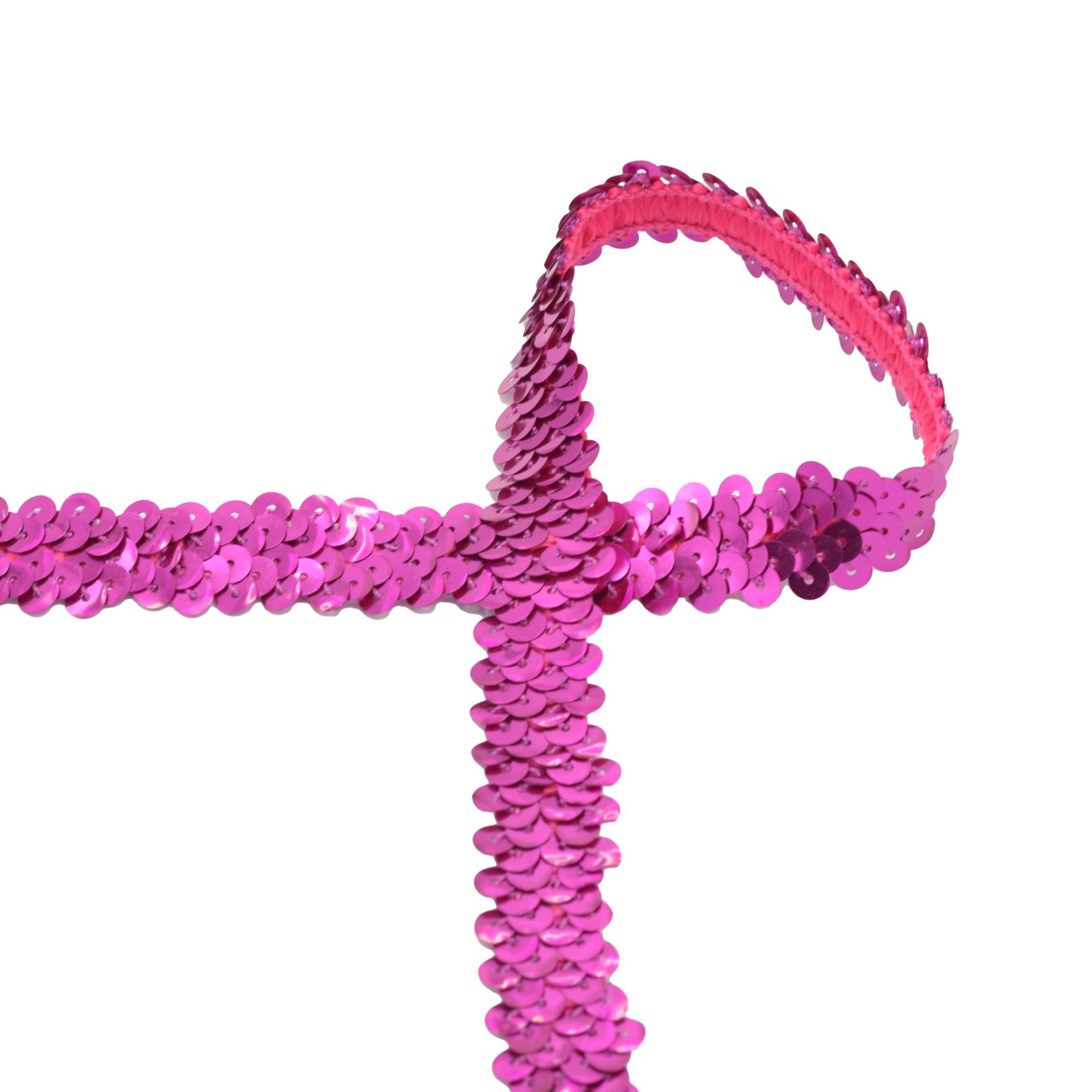 Paillettenborte uni 3 cm, pink Paillettenborte uni 3 cm, pink von Stoffe Hemmers